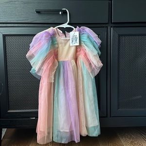 Rainbow Tulle Girls Dress